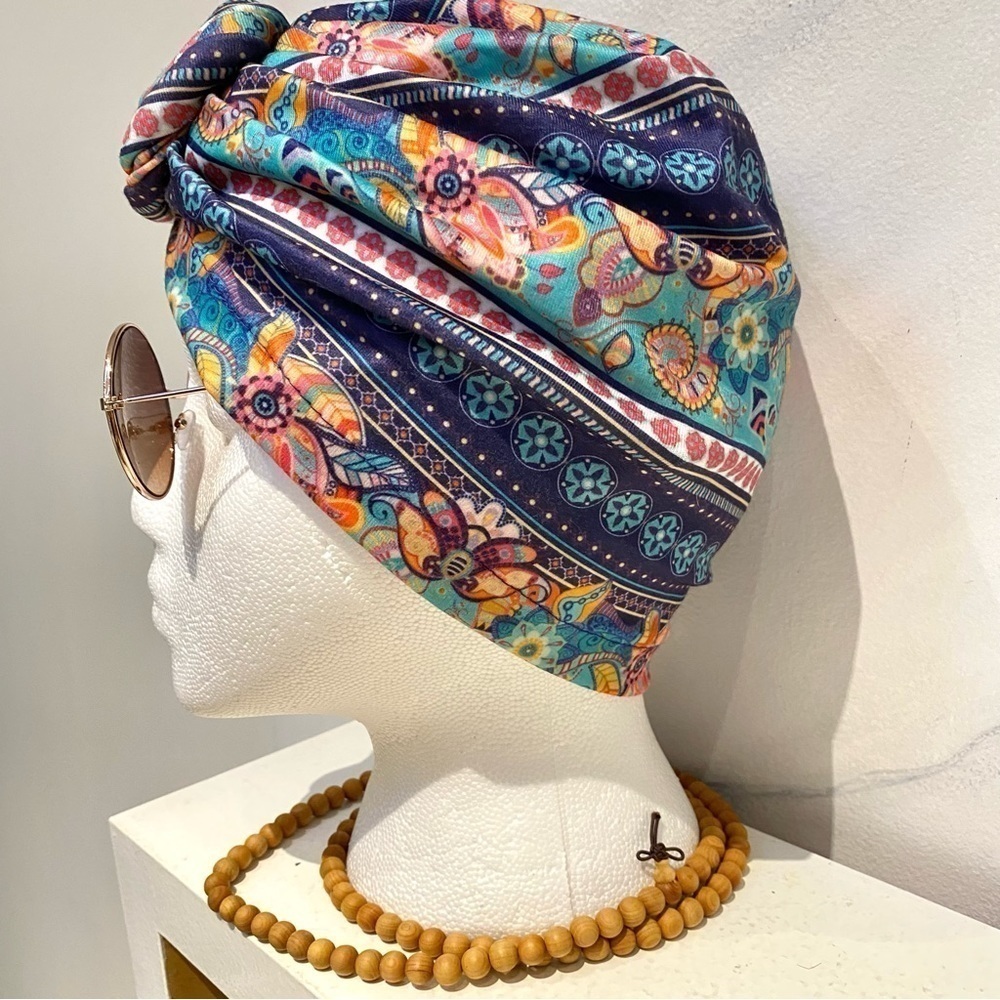 Beautiful trendy turbans/head Boho wraps w Gypsy spell/hippy/retro vibe - Picture 12 of 14